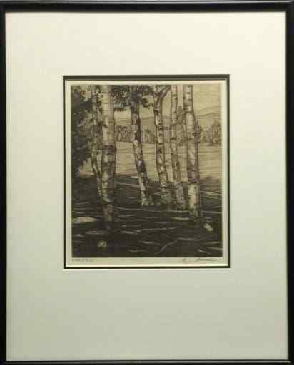 Luigi Lucioni Through the Birches Artwork for Sale